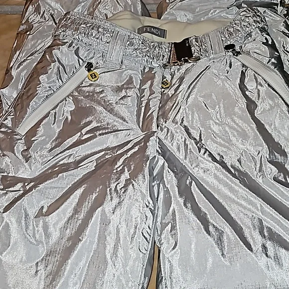 Fendi Pants Jumpsuits Fendi Silver Snow Ski Pants Size